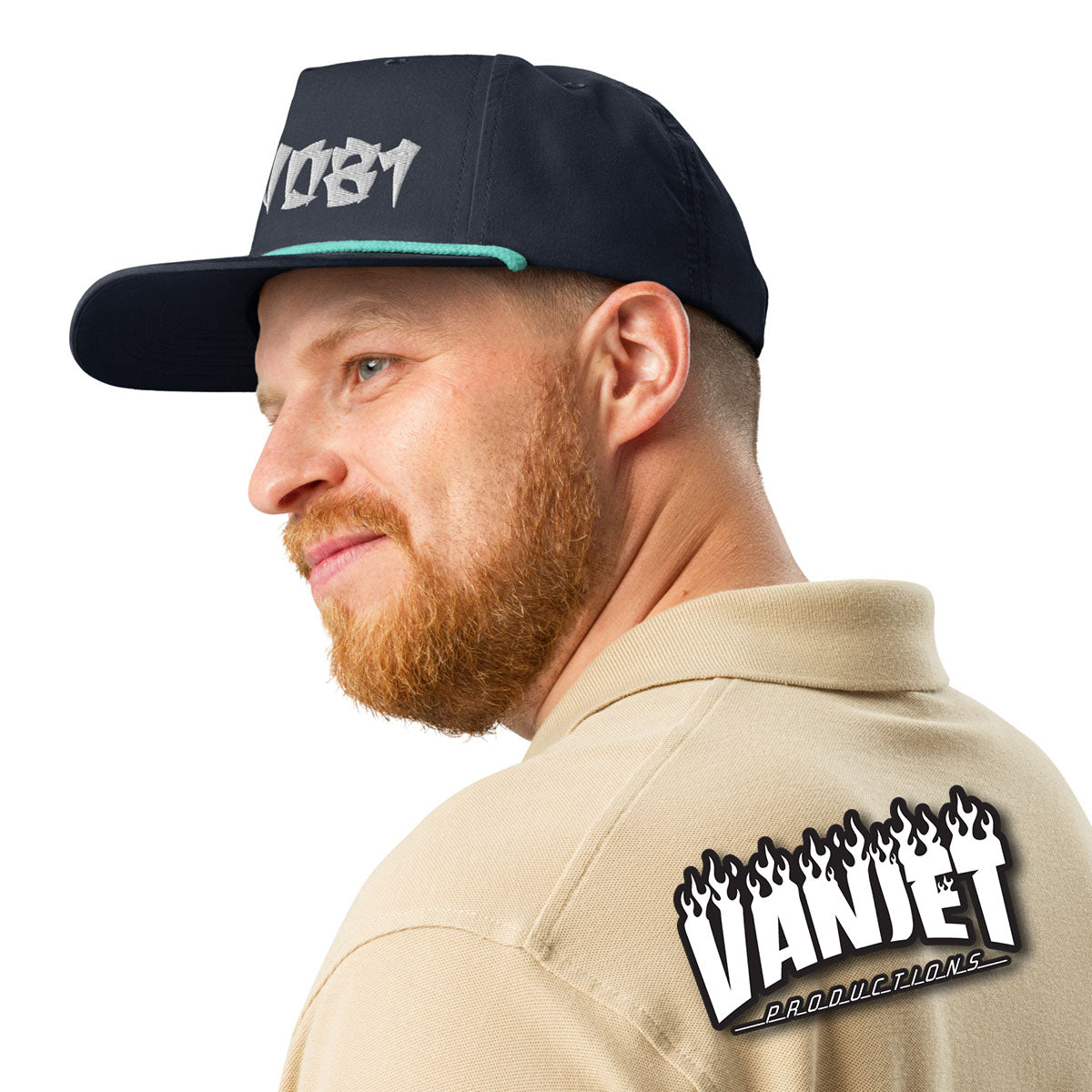 5H1N081 Navy Golf Rope Cap