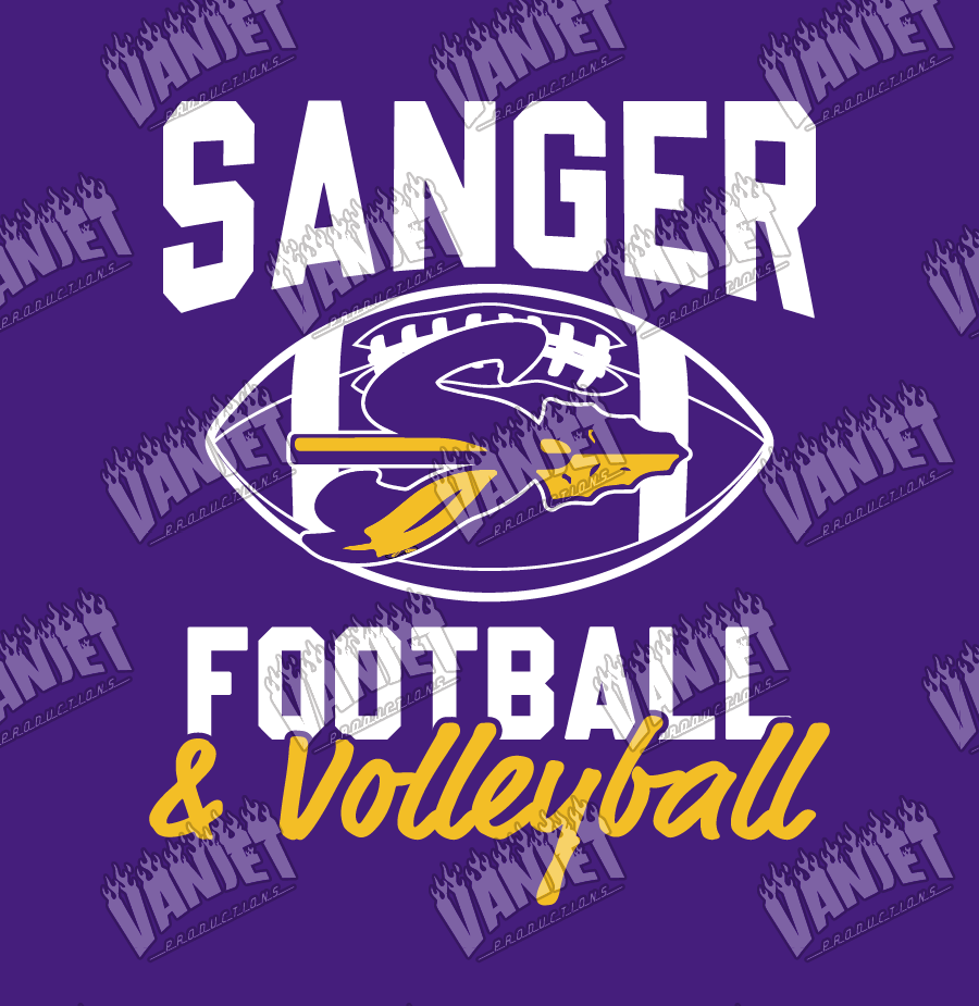 Sanger Indians Custom Football Crewneck Sweatshirt – Sanger TX Spirit Wear Shirt