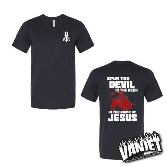 8 Seconds - Spur the Devil - V-Neck Tee