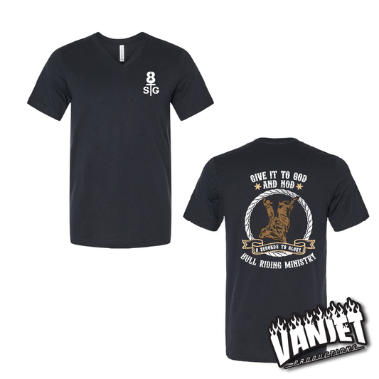 8 Seconds - Give it to God Ministry - V-Neck Tee