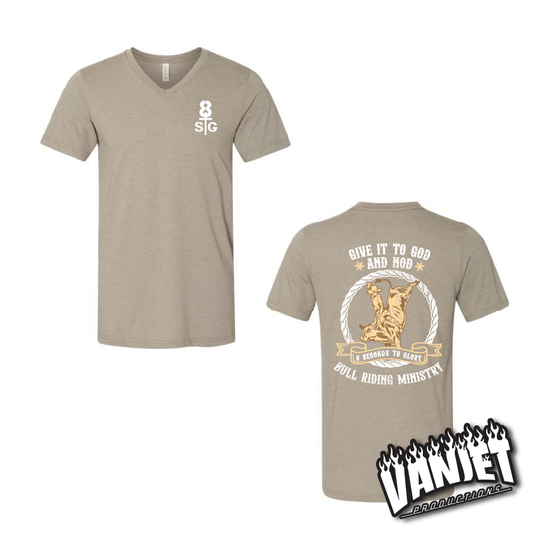 8 Seconds - Give it to God Ministry - V-Neck Tee
