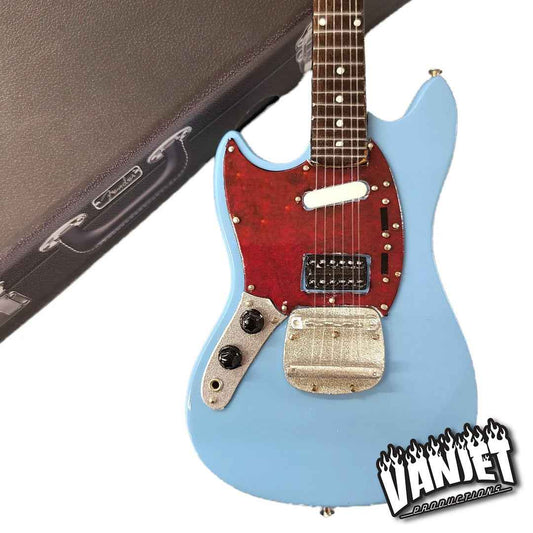 Mini Fenderâ„¢ Mustangâ„¢ Guitar Replica Model - Sonic Blue - Officially Licensed