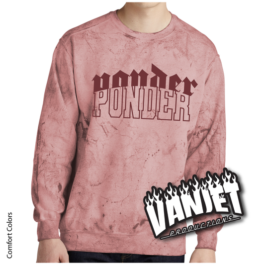 Ponder Lions Varsity Goth Crewneck Sweatshirt