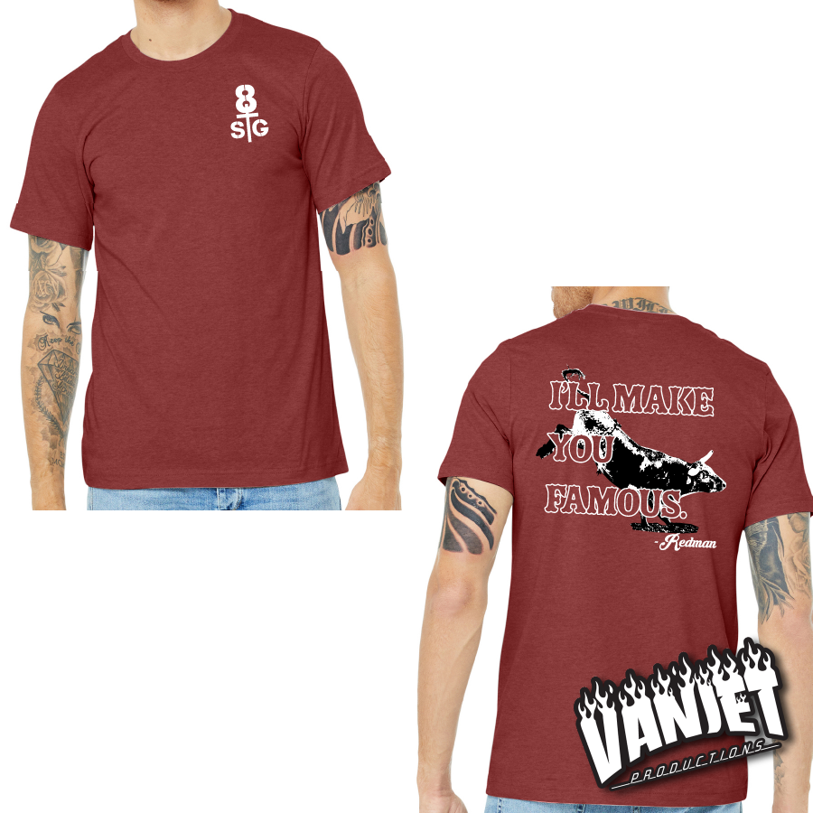 8 Seconds to Glory - Make You Famous Redman Tee