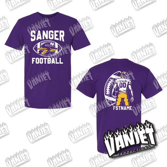 Sanger Indians Custom Football Tee – Sanger TX Spirit Wear Shirt