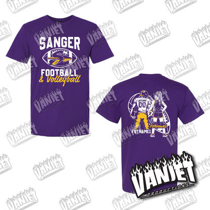 Sanger Indians Custom Football Tee – Sanger TX Spirit Wear Shirt