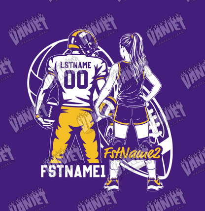 Sanger Indians Custom Football Crewneck Sweatshirt  – Sanger TX Spirit Wear Shirt