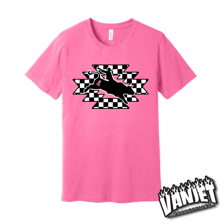 8 Seconds to Glory - Checkered Bull Rider Tee