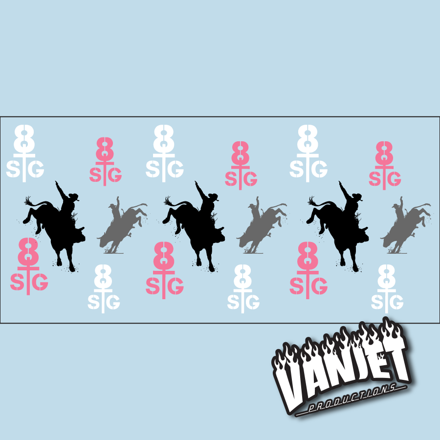 8 Seconds to Glory Original UV DTF Cup Wrap
