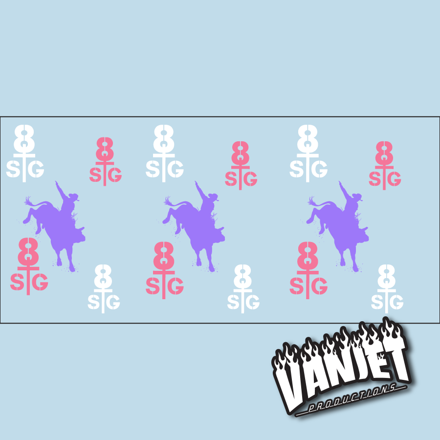 8 Seconds to Glory Original UV DTF Cup Wrap