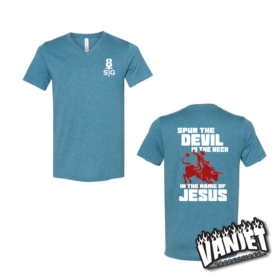 8 Seconds - Spur the Devil - V-Neck Tee