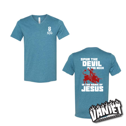 8 Seconds - Spur the Devil - V-Neck Tee