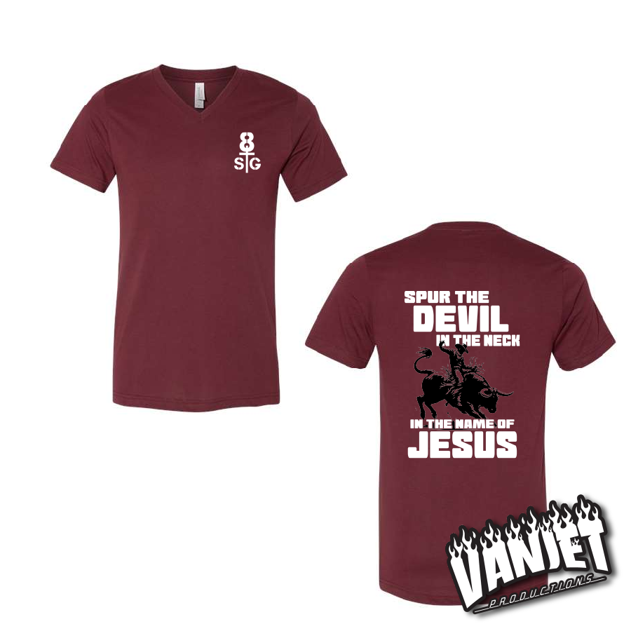 8 Seconds - Spur the Devil - V-Neck Tee