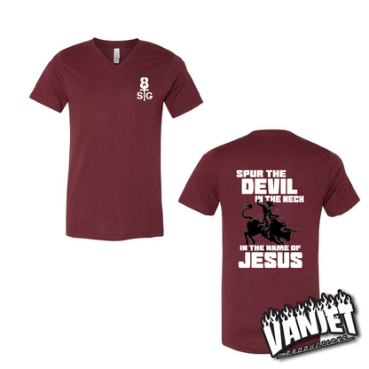 8 Seconds - Spur the Devil - V-Neck Tee