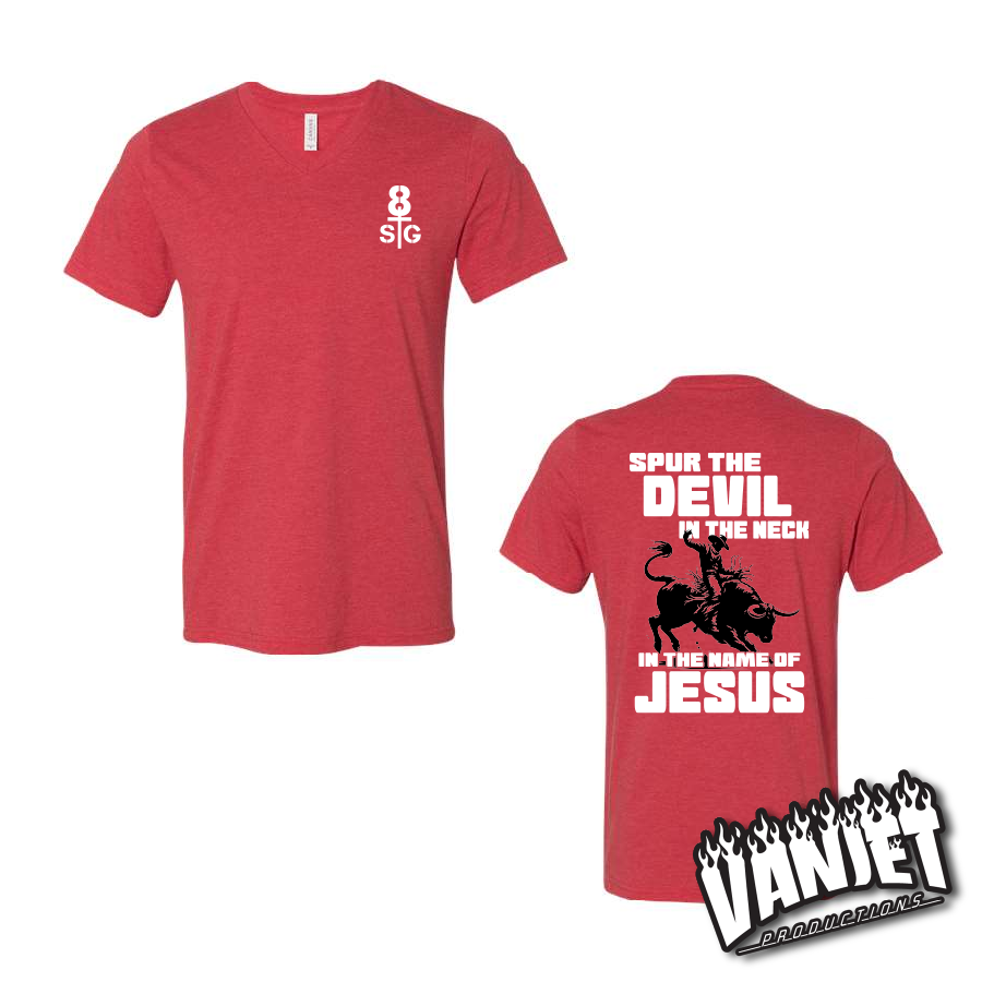 8 Seconds - Spur the Devil - V-Neck Tee