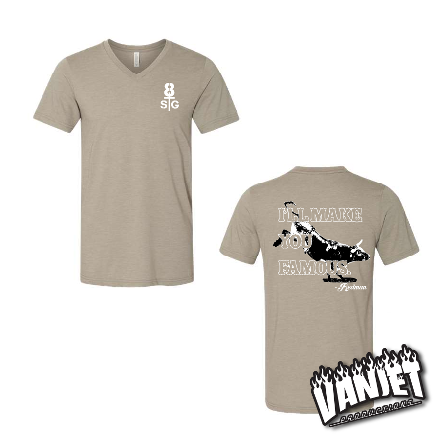 8 Seconds - Make You Famous Redman - V-Neck Tee