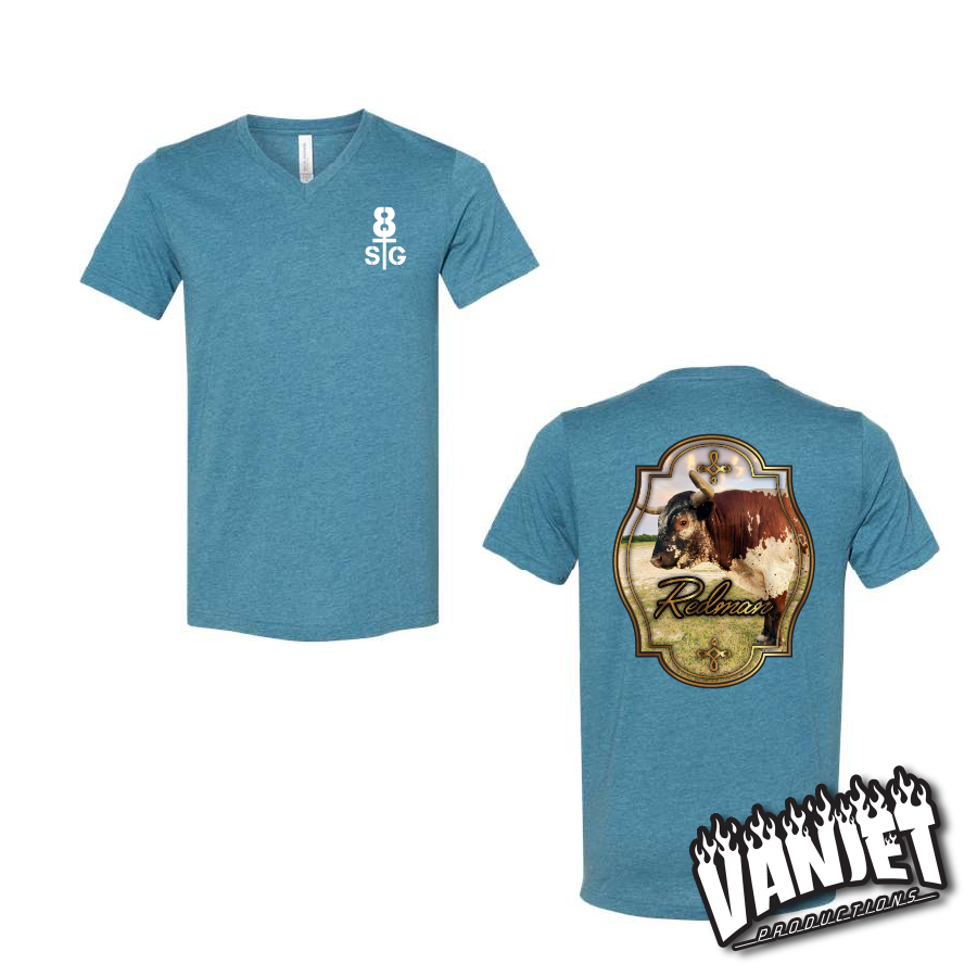 8 Seconds - Redman Portrait - V-Neck Tee