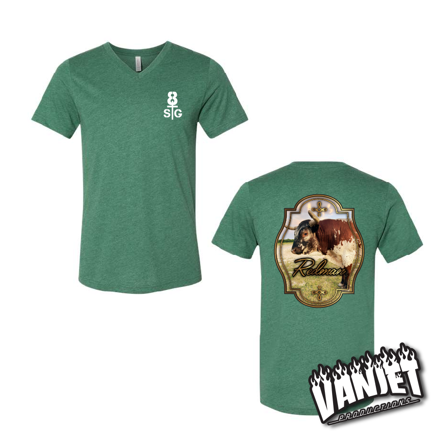 8 Seconds - Redman Portrait - V-Neck Tee