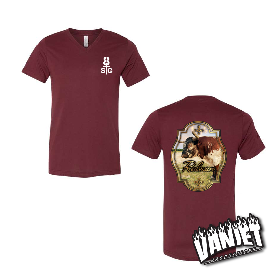 8 Seconds - Redman Portrait - V-Neck Tee