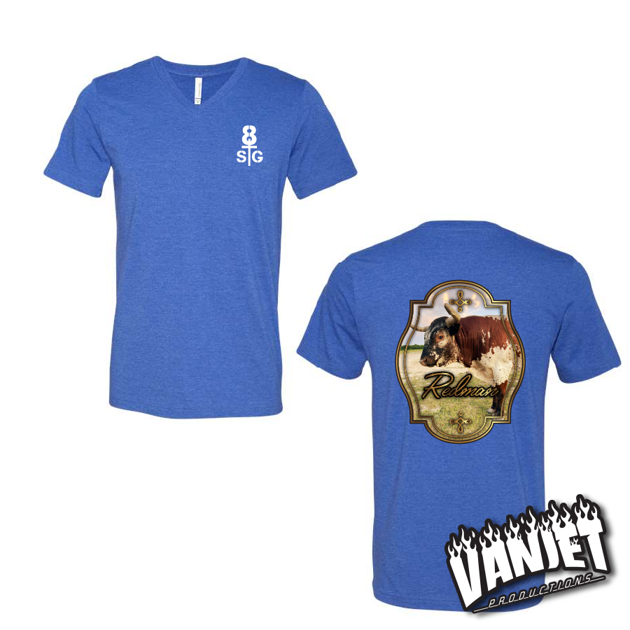 8 Seconds - Redman Portrait - V-Neck Tee