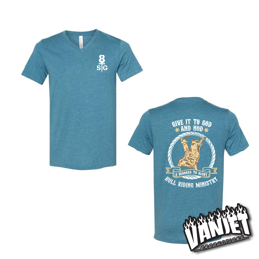 8 Seconds - Give it to God Ministry - V-Neck Tee