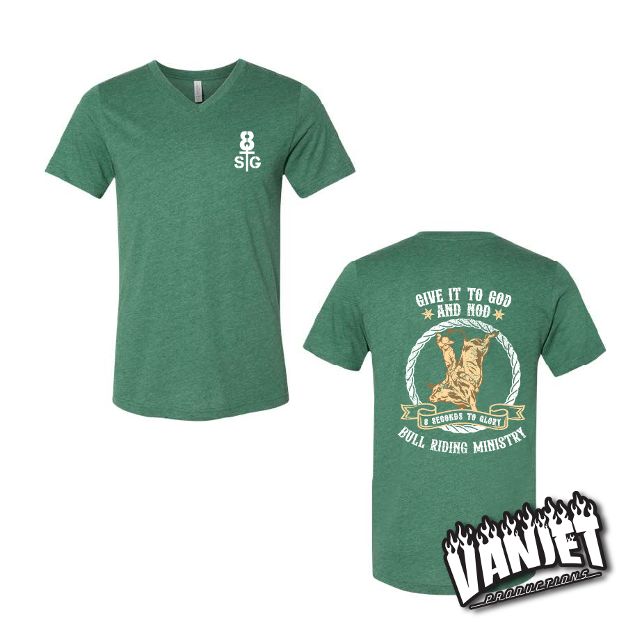 8 Seconds - Give it to God Ministry - V-Neck Tee
