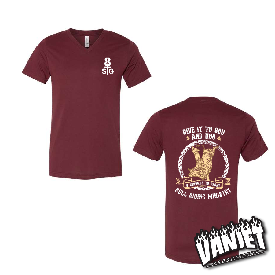 8 Seconds - Give it to God Ministry - V-Neck Tee