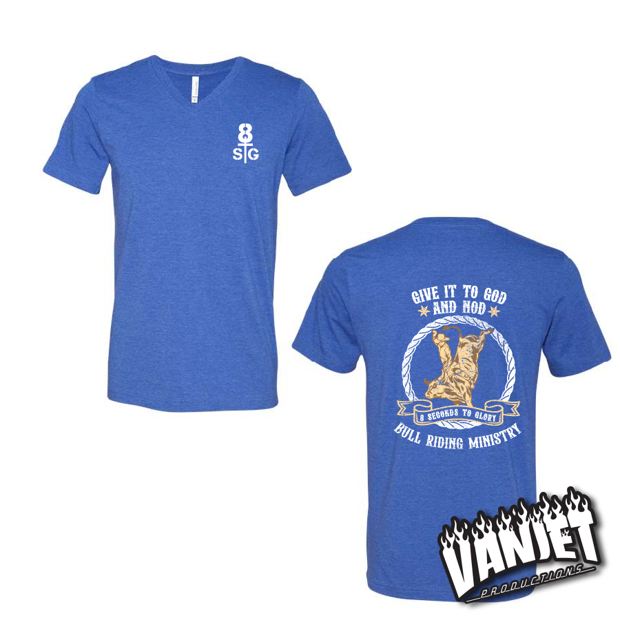 8 Seconds - Give it to God Ministry - V-Neck Tee