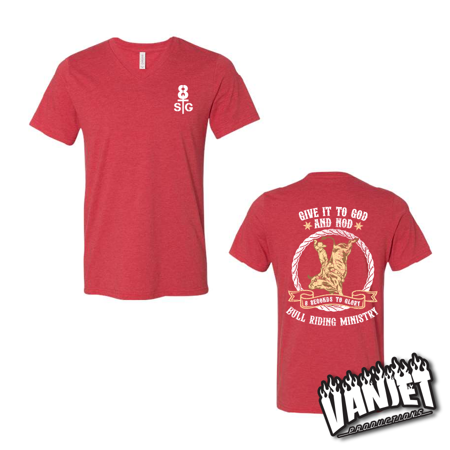 8 Seconds - Give it to God Ministry - V-Neck Tee