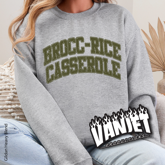 Varsity Fixation - Brocc-Rice Casserole Crewneck Sweatshirt