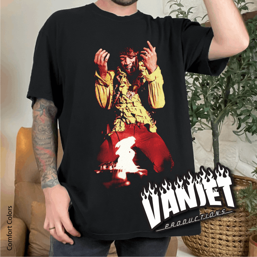 From the Archives - Burning Guitar Hendrix Tee