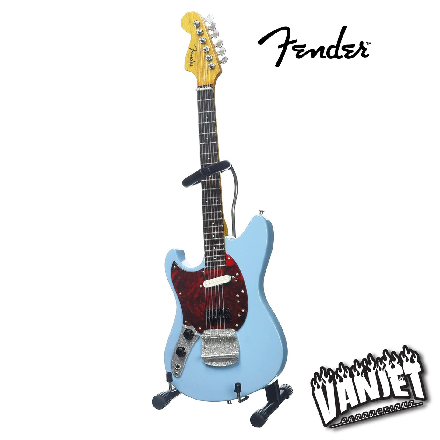 Mini Fender™ Mustang™ Guitar Replica Model - Sonic Blue - Officially Licensed