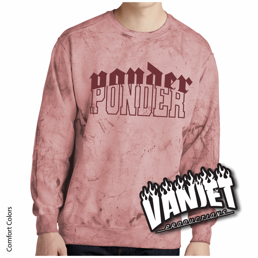 Ponder Lions Varsity Goth Crewneck Sweatshirt