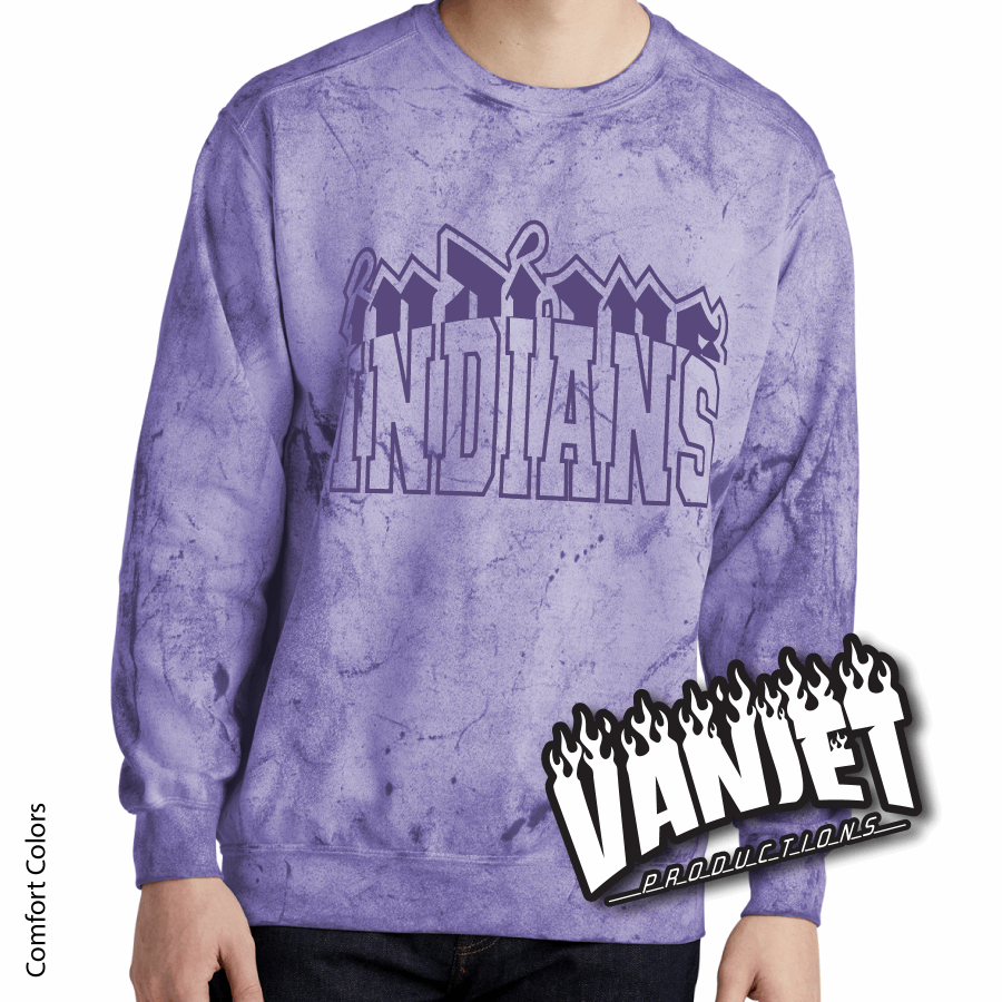 Sanger Indians Varsity Goth Crewneck Sweatshirt