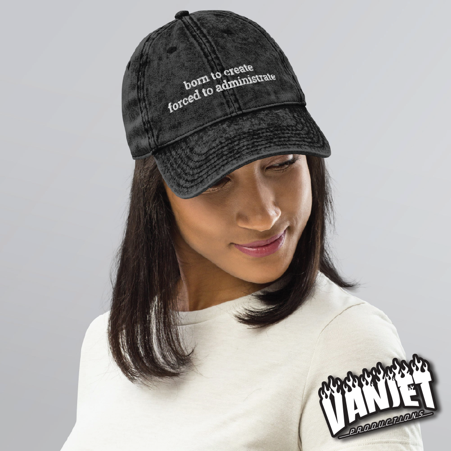 The Flock - Born to Create Embroidered Vintage Ball Cap