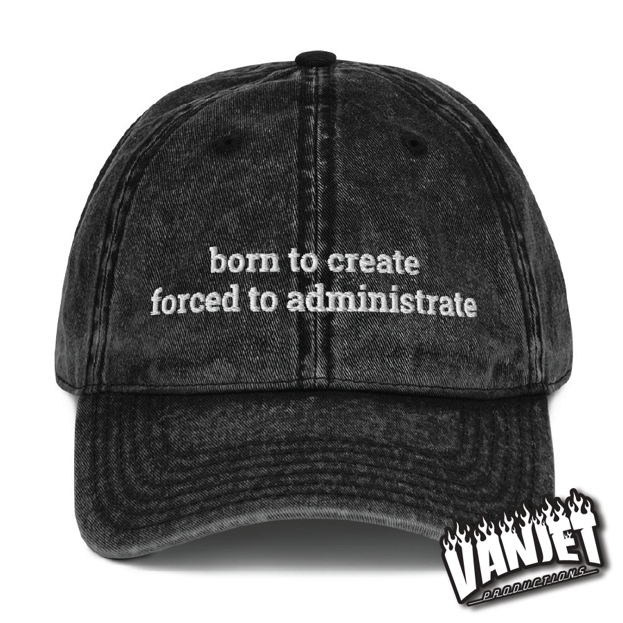 The Flock - Born to Create Embroidered Vintage Ball Cap