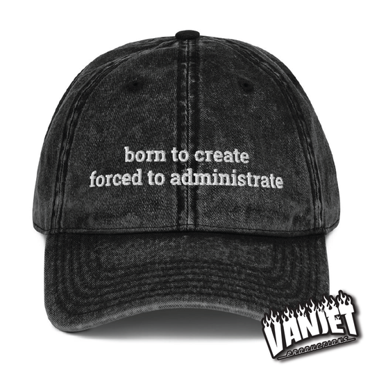 The Flock - Born to Create Embroidered Vintage Ball Cap