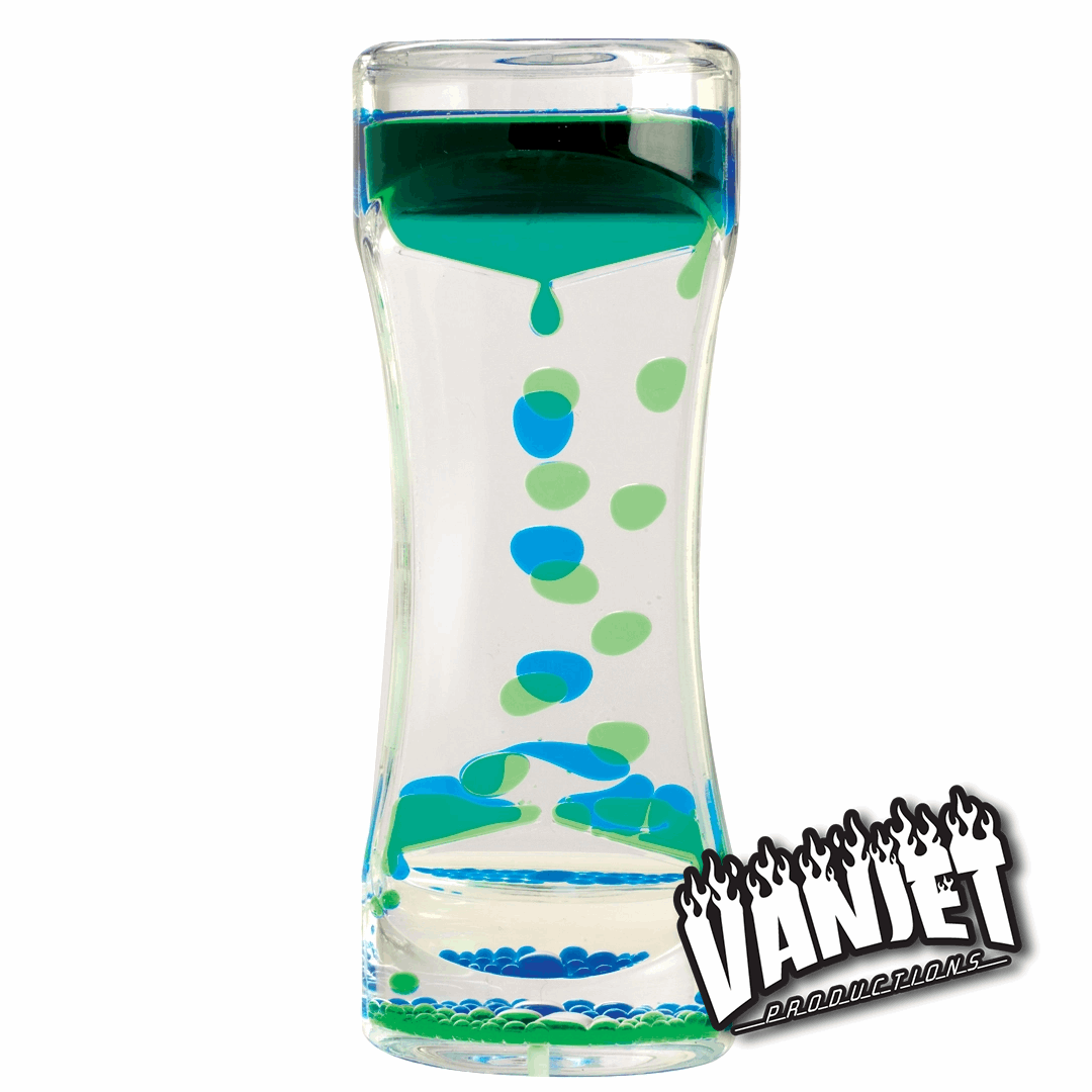 Blue and green liquid motion bubbler.