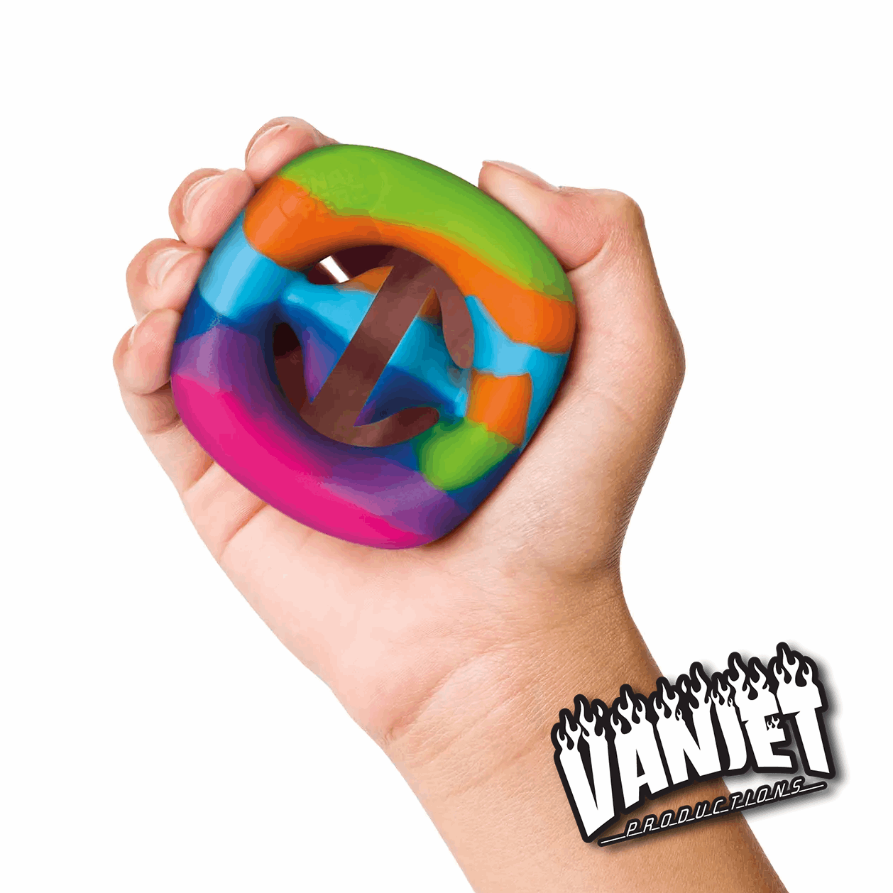 Colorful snapping fidget object for ADHD
